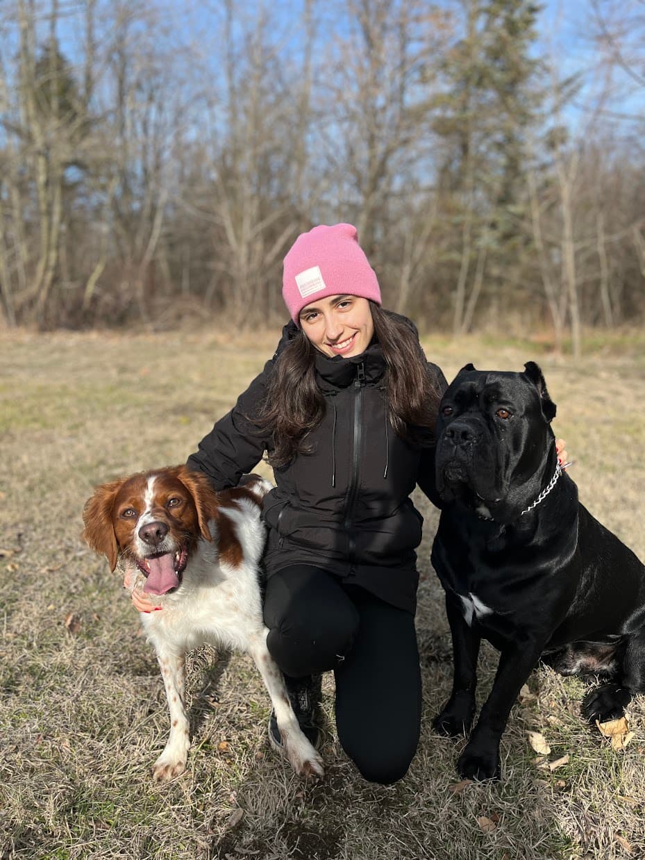 Author with dog